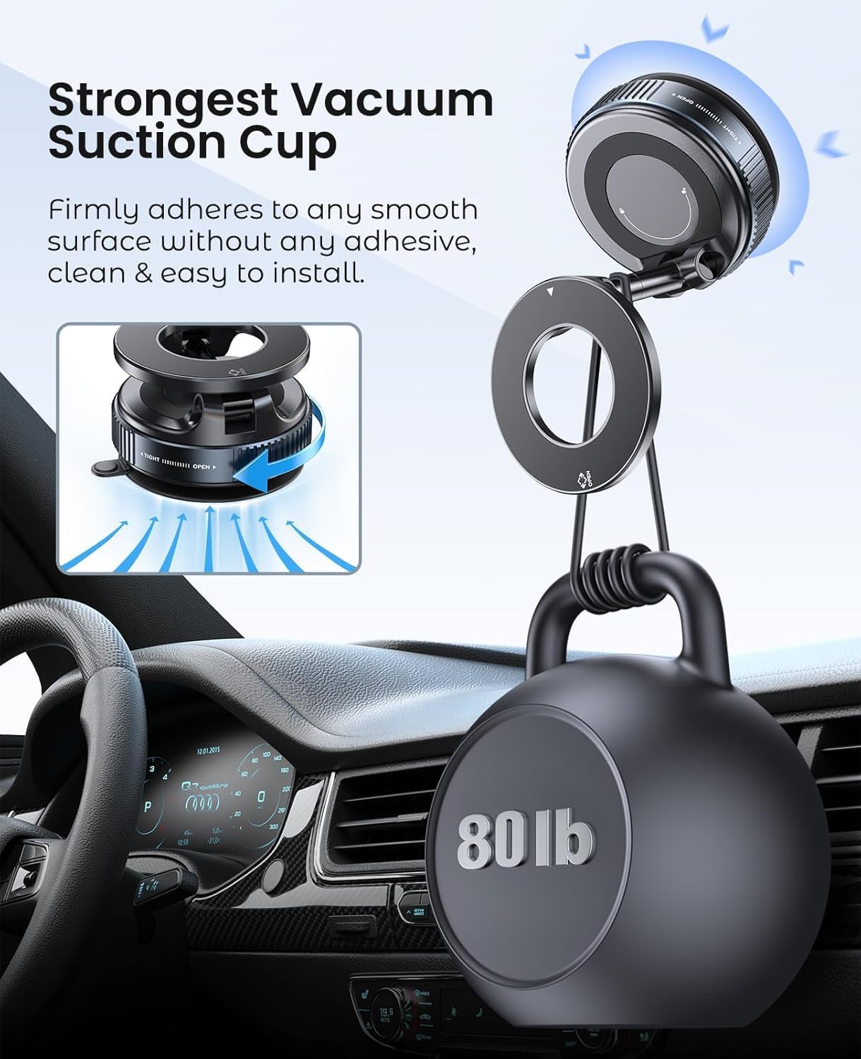 360° Vacuum Magnetic Phone Holder
